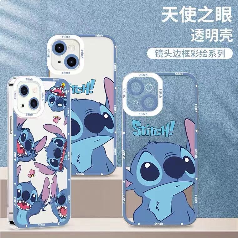 Soft Case Silikon TPU Desain Stitch Untuk Iphone 14 13 12 Mini 11 10 Pro XS Max X XR 8 7 6 6S Plus