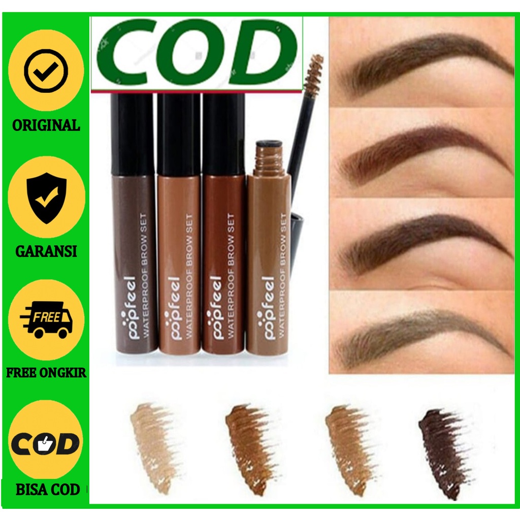 Popfeel Eyebrow Gel Maskara Pensil Alis Tahan Lama Anti Air