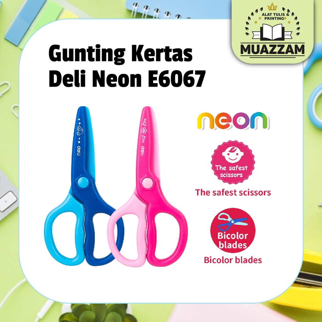 

Deli Gunting Plastik bahan ABS 120 mm E6067 untuk Anak