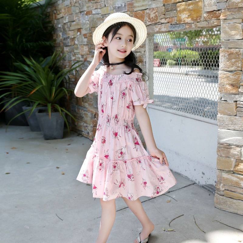 Promo !! Dress import anak / dress many fairy kerut ukuran 2-3tahun / Dress anak cewek / Dress feminim