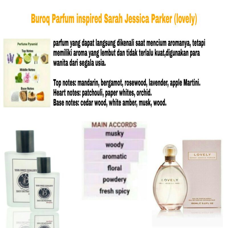 PARFUM WANITA SARAH JESSICA PARKER BEST SELLER WANGI TAHAN LAMA NON ALKOHOL by BUROQ PARFUM