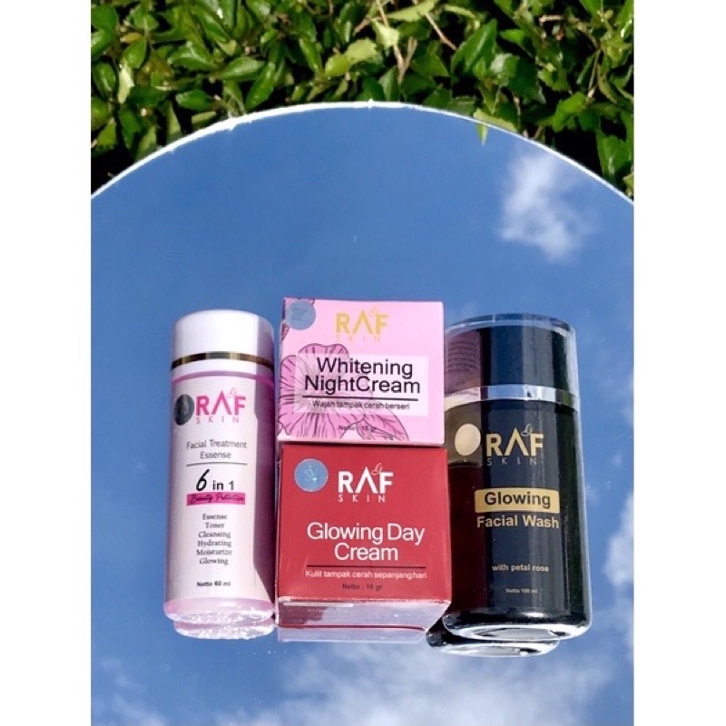 Raf skincare Whitening glowing Ecer (Toner dan Facial Wash) all type skin