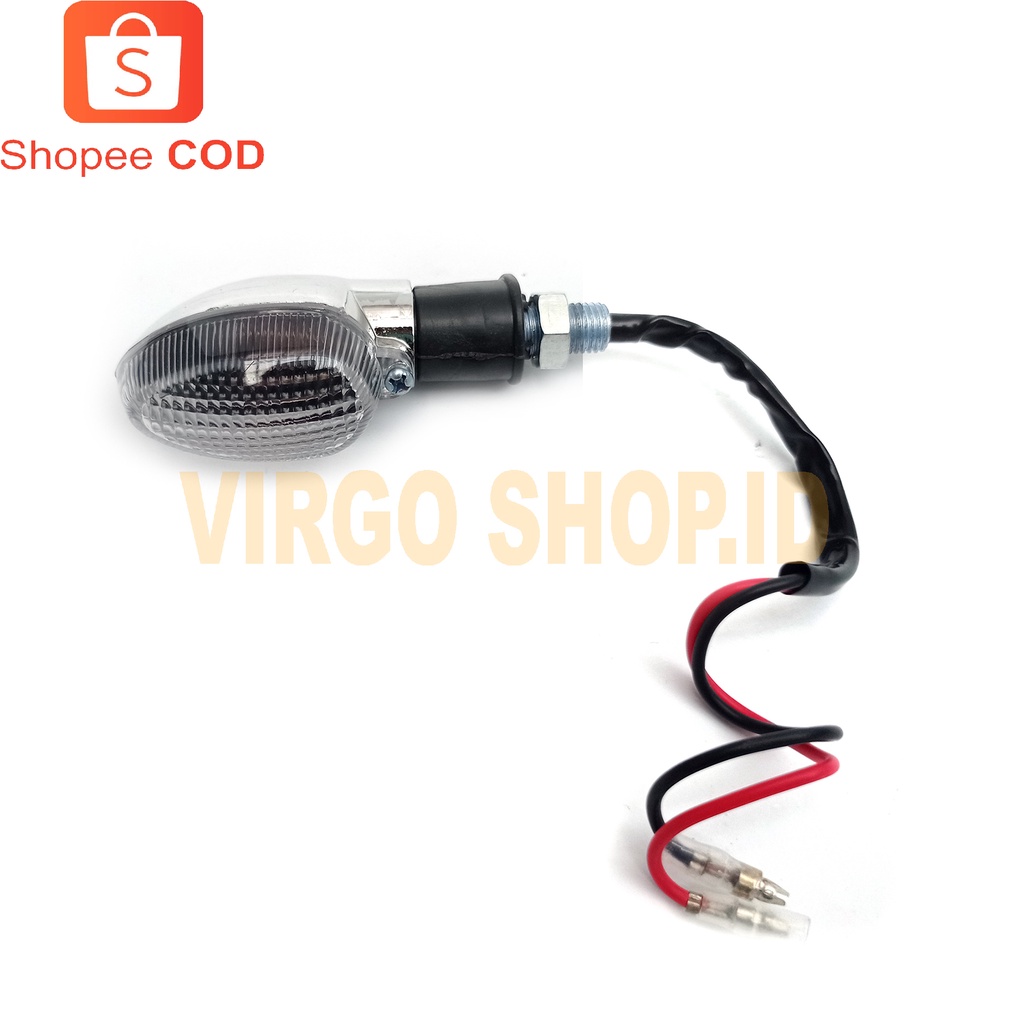 2 pcs / Sepasang kanan kiri Lampu Sen Model Vixion Mini Kaca Bening Universal / Lampu Sen / Lampu Kaca / Lampu Sen Vixion / Vixion / Lampu / Lampu Vixion / Sepeda  Motor / Lampu Mini