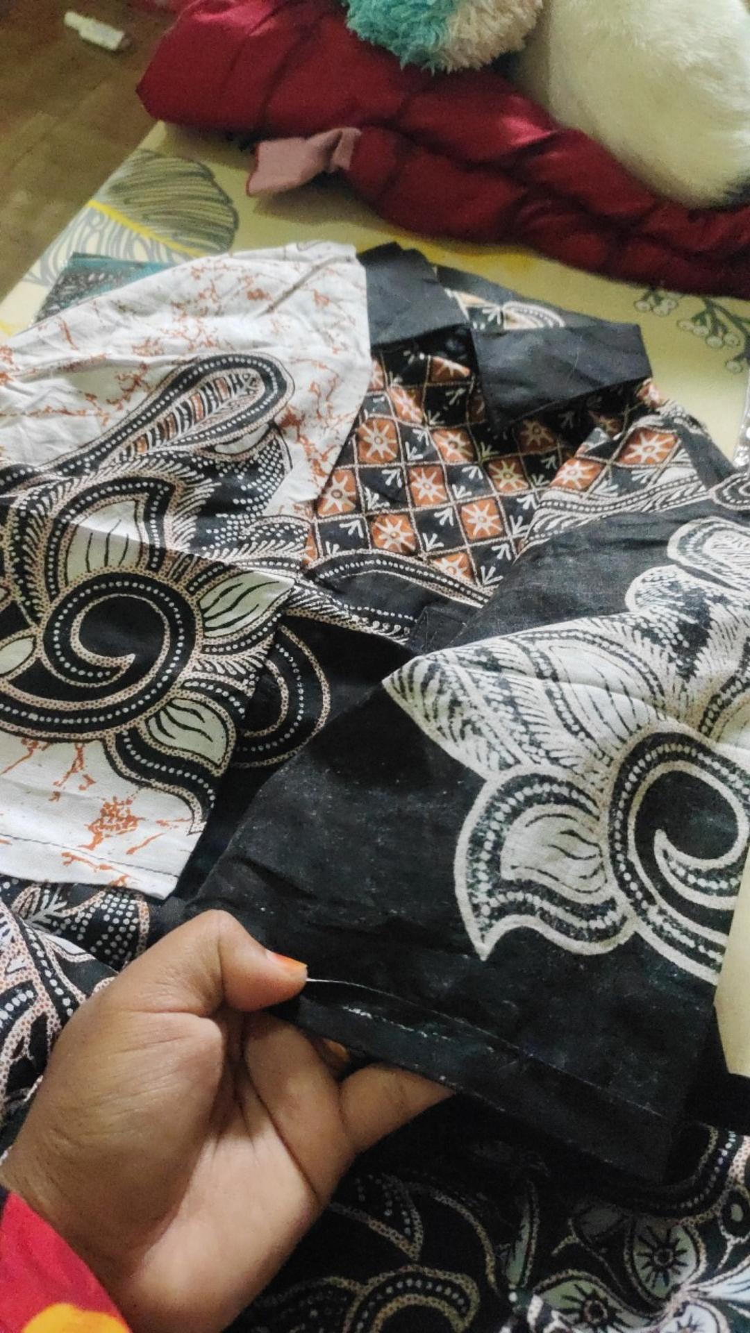 Nailo Batik Hrb026 Kenongo Kemeja Tosca Pendek Pekalongan Padi M L Xl Sogan Tulis Halus Kemeja Batik