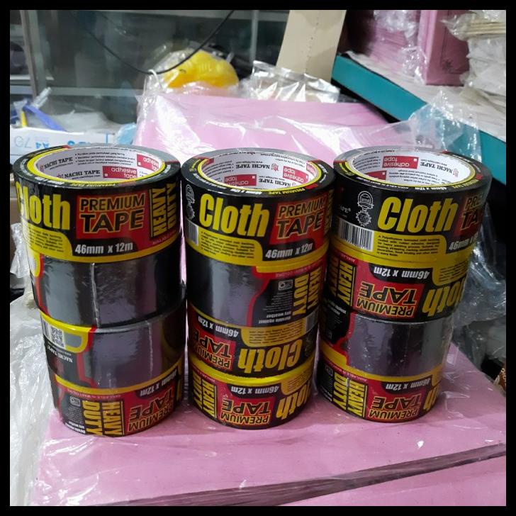 

Cloth Tape Nachi 46Mm Lakban Jilid Hitam 1 Lusin