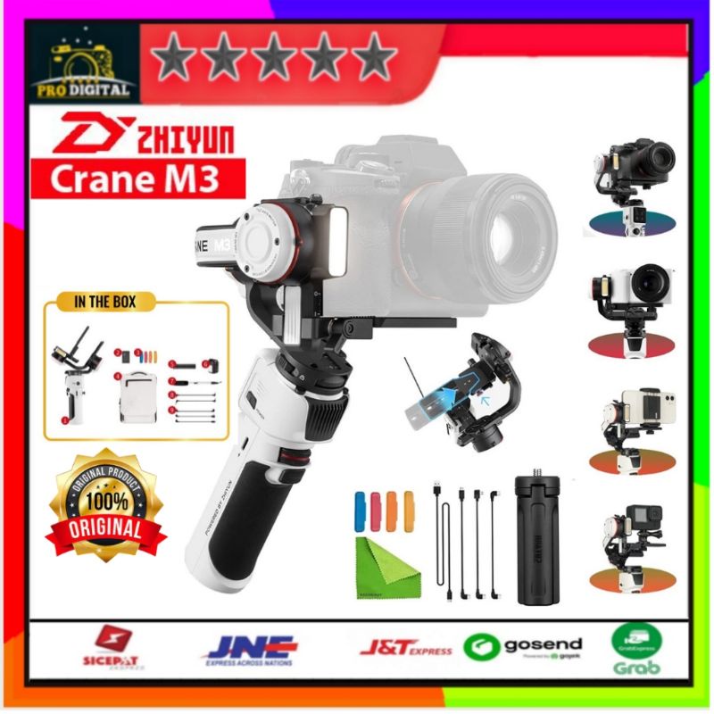 ZHIYUN CRANE M3 - 3 Axis Gimbal Stabilizer Kamera & Smartphone