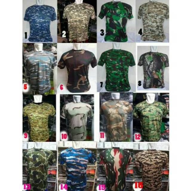 KAOS LORENG ARMY LENGAN PENDEK