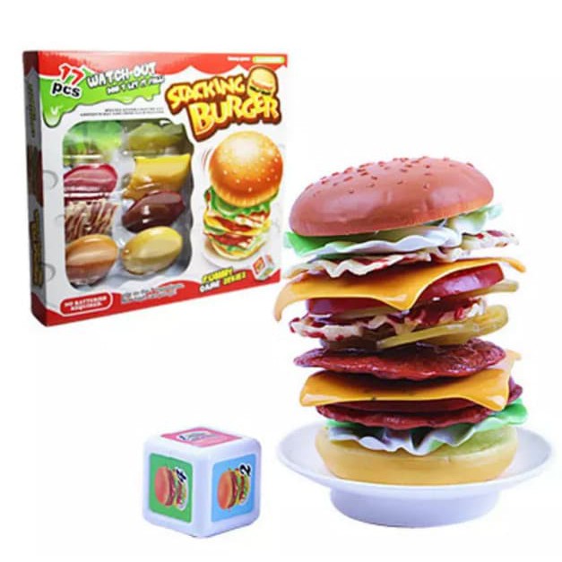 SUPER PROMO MAINAN ANAK STACKING BURGER