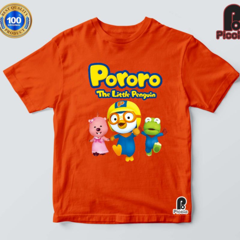 Baju Kaos ANAK DAN DEWASA PORORO COUPLE (FREE NAMA)