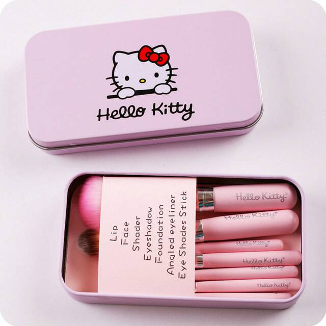 BRUSH SET KALENG HELLO KITTY (isi 7pcs)