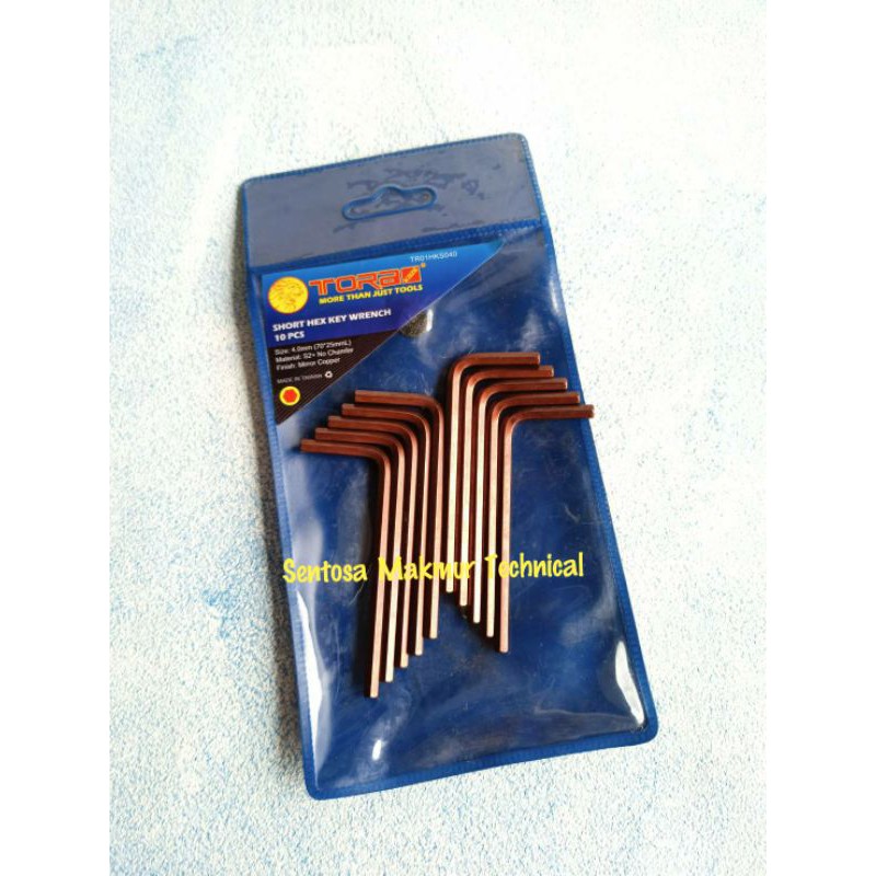 TORA 4 MM Kunci L Short Pendek Hex Key 4mm S2