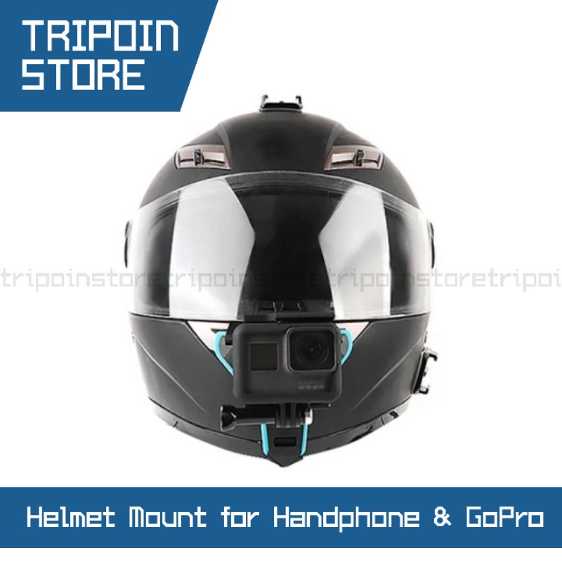 Motovlog Mounting Helm for Smartphone HP GoPro - Helmet Front Bracket