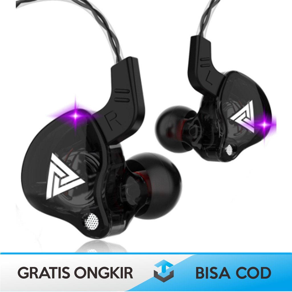 HEADSET EARPHONE SPORT RGB ORIGINAL QKZ - AK6 HIFI SUPER BASS MURAH BERGARANSI