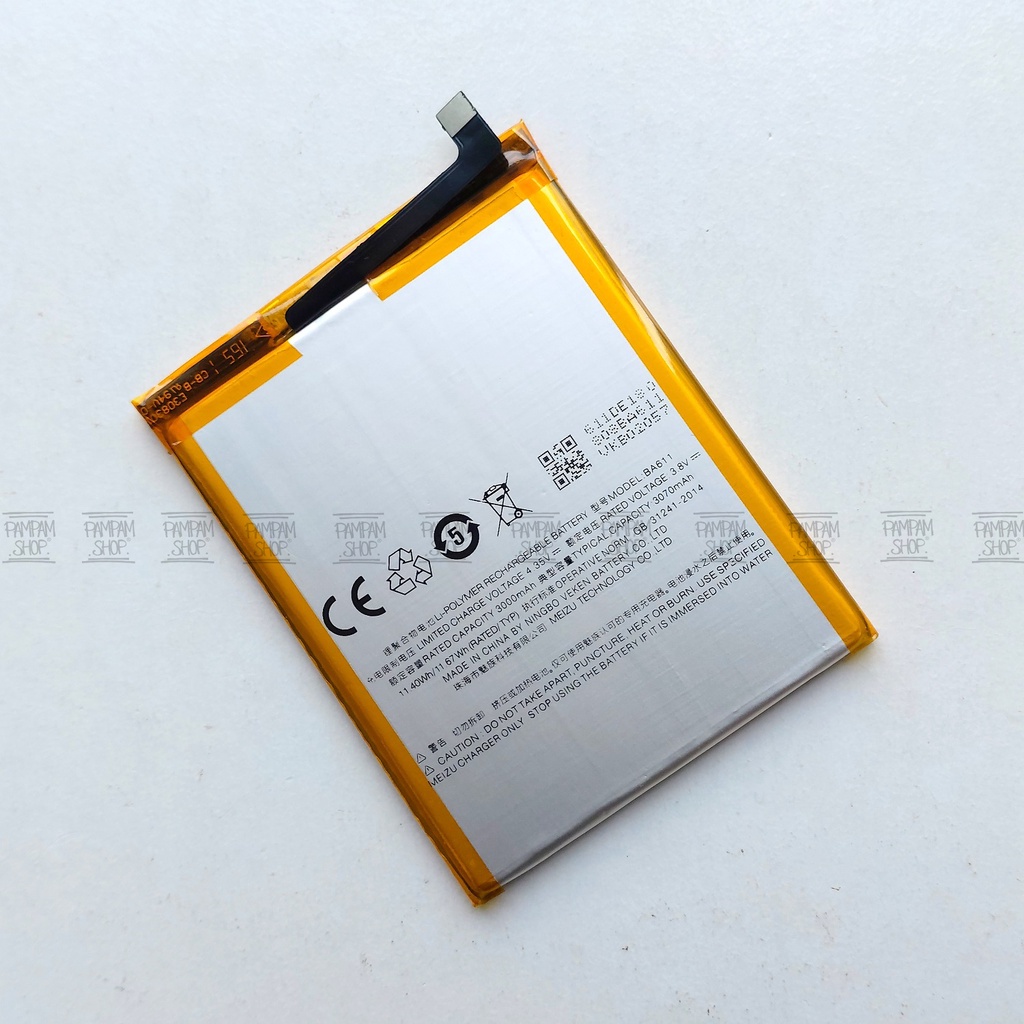 Baterai Meizu M5 BA611 M611H Original OEM Batre Batrai Battery Ori Handphone HP Ori