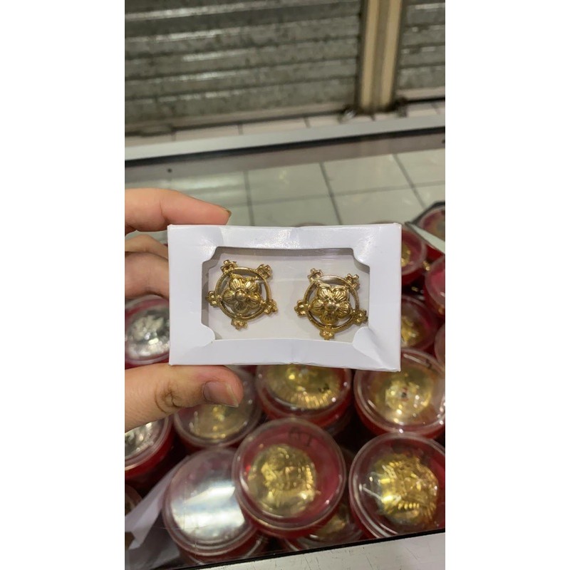 monogram asn pin kerah gold emas