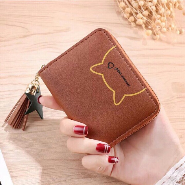 DOMPET KOREA DOMPET MINI CAT GRACE DOMPET KARTU DOMPET KOIN