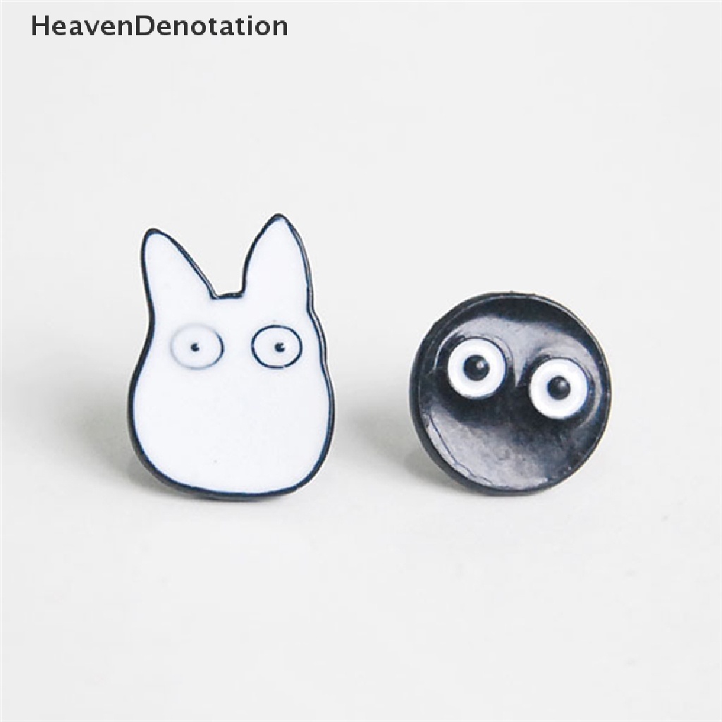 1 Pasang Anting Stud Tindik Desain Kartun Hewan Totoro Untuk Wanita