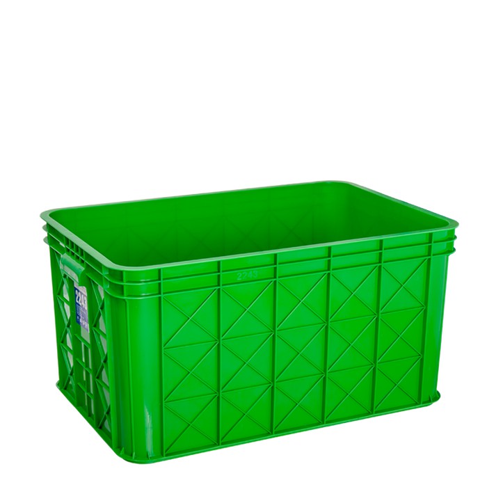 73x48x37 Box Container 112 Liter Green Leaf 2243 P / Krat Keranjang Industri Rak Susun Bak Kolam Ika