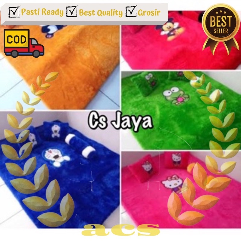 Kasur Surpet Bulu Dan Non LED Karakter / 1 Set Rasfur Terlaris