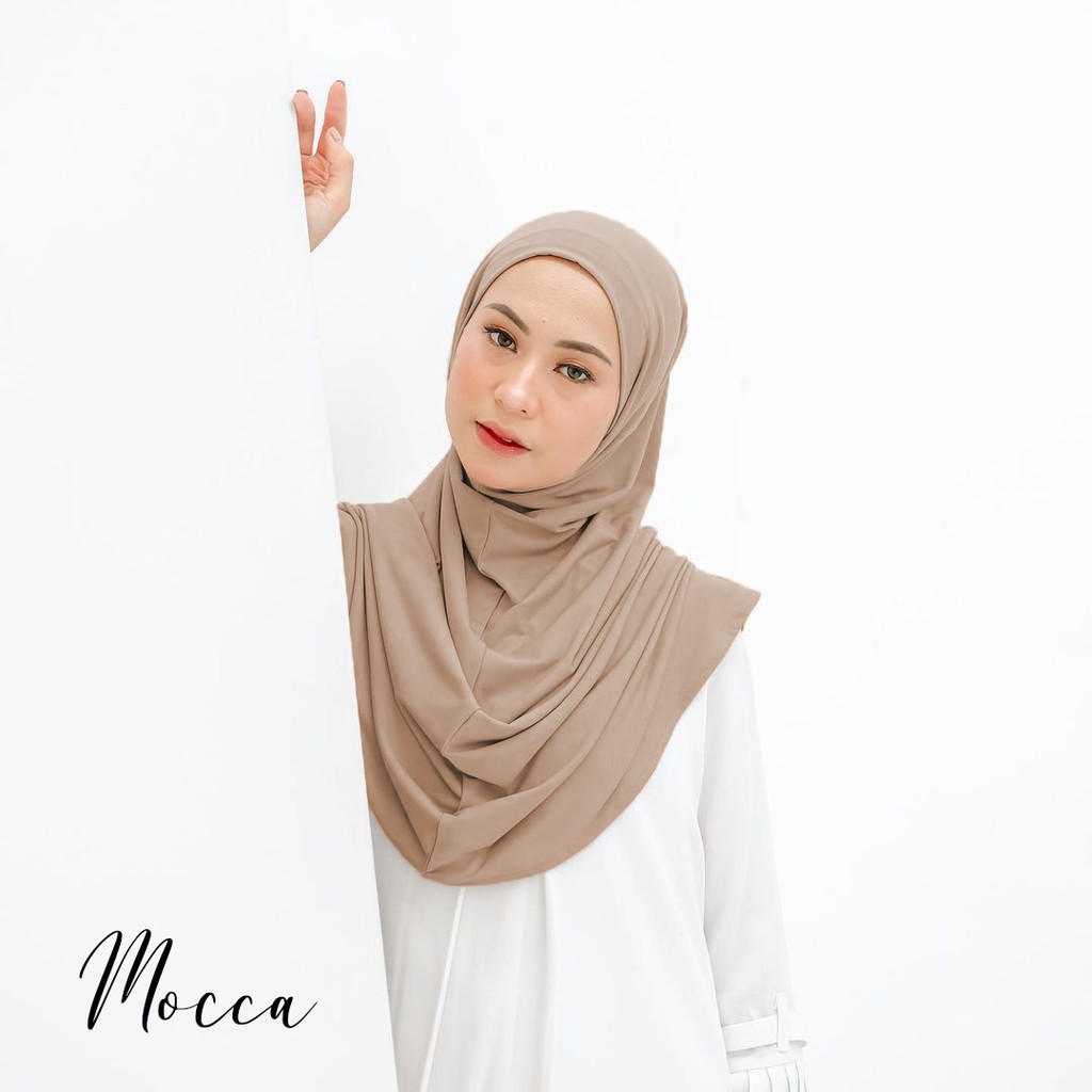 Jilbab Khimar Hijab Instan Kerudung Bergo Malay Jersey Premium Daisy-1