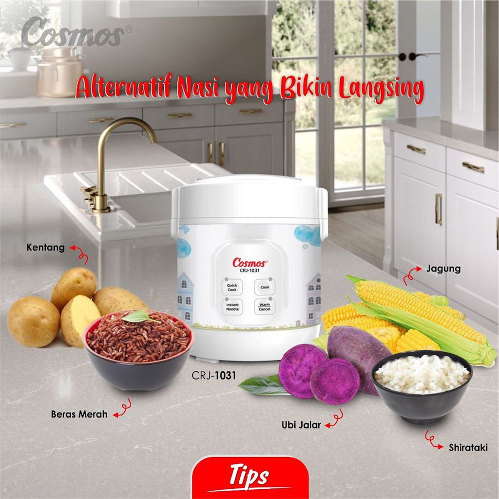 RICE COOKER MINI DIGITAL COSMOS CRJ101 / CRJ-1001 / CRJ 1031/CRJ 6601 ( 0,3 L - 0,8 L ) ORIGINAL 100% TERMURAH !