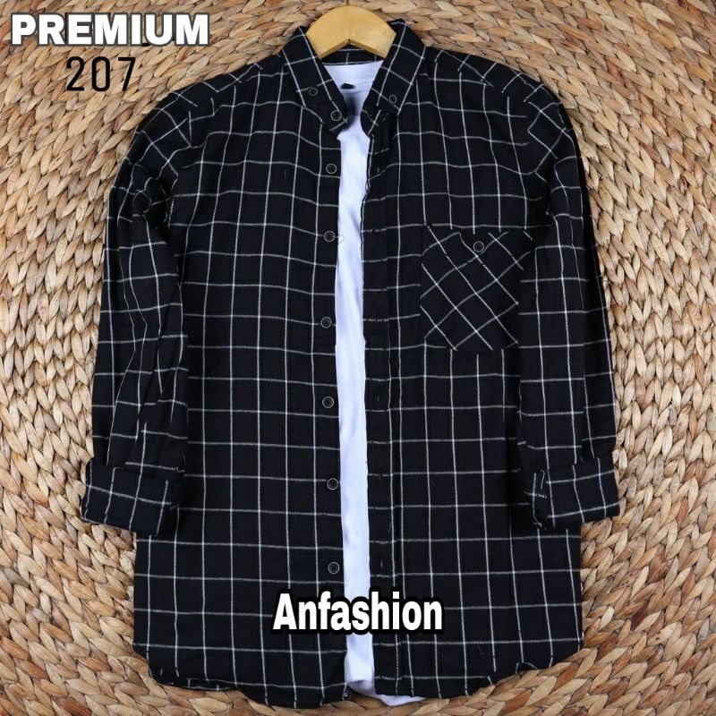 Kemeja Flanel Impor Pria Kualitas Premium Lengan Panjang Motif Kotak Kotak Unisex Hem Flannel Baju Flanel Pria Wanita