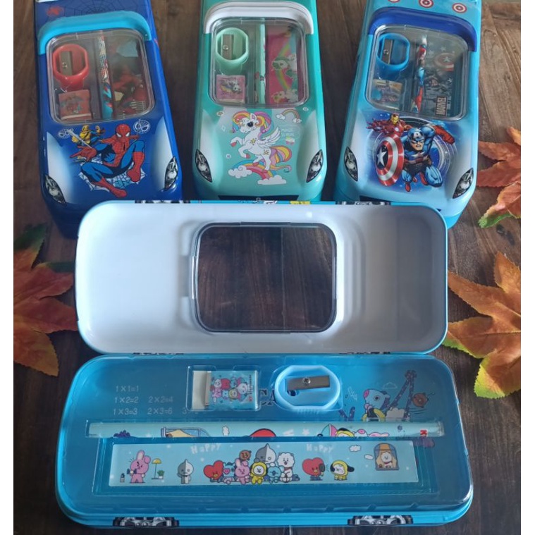 

tempat pensil set tepak Fancy tp 6634 lucu bahan kaleng