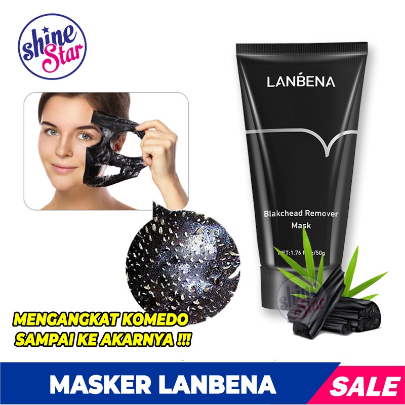 SHINE STAR - [BISA COD] LANBENA MASKER ARANG MASKER KOMEDO HIDUNG WAJAH /BLACKHEAD REMOVER PEEL OFF BLACKMASK CHARCOAL