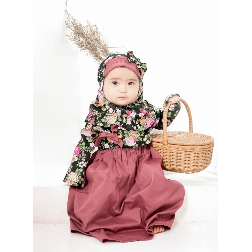 yukii HANBOK GAMIS DRESS kimono anak balita perempuan 0-12 bulan 1- 2 tahun dress muslim anak perempuan set gamis hijab baby newbron balita gamis kimono gamis hanbok anak