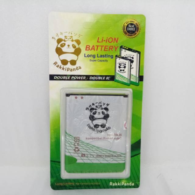Baterai Double Power Xiaomi Redmi Note 2 Rakkipanda BM45 6000mAh