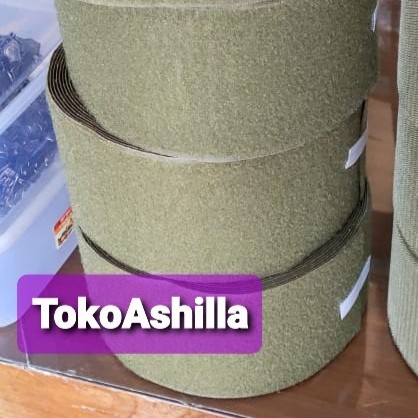 PEREPET / VELCRO ARMY atau TNI 10CM (satuan) BAGIAN HALUS / KASAR SAJA - halus