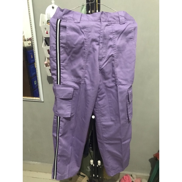 preloved celana cargo purple zisalection
