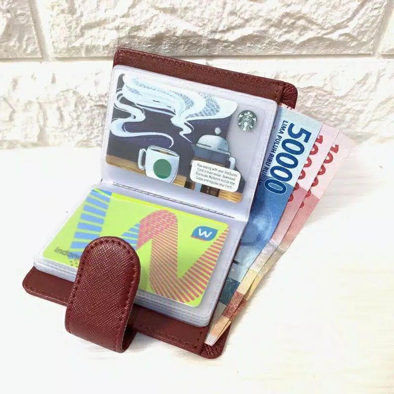 Dompet kartu damier abu hitam card holder slot kartu 24 dan slot uang