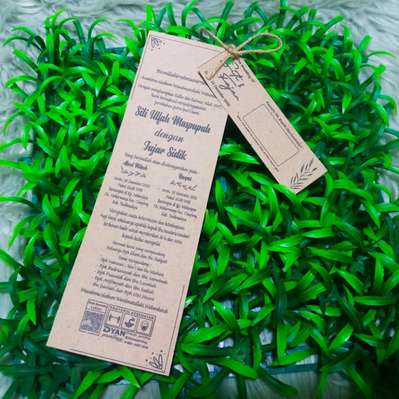 UNDANGAN VINTAGE TALI RAMI CRAFT, ELEGANT MURAH