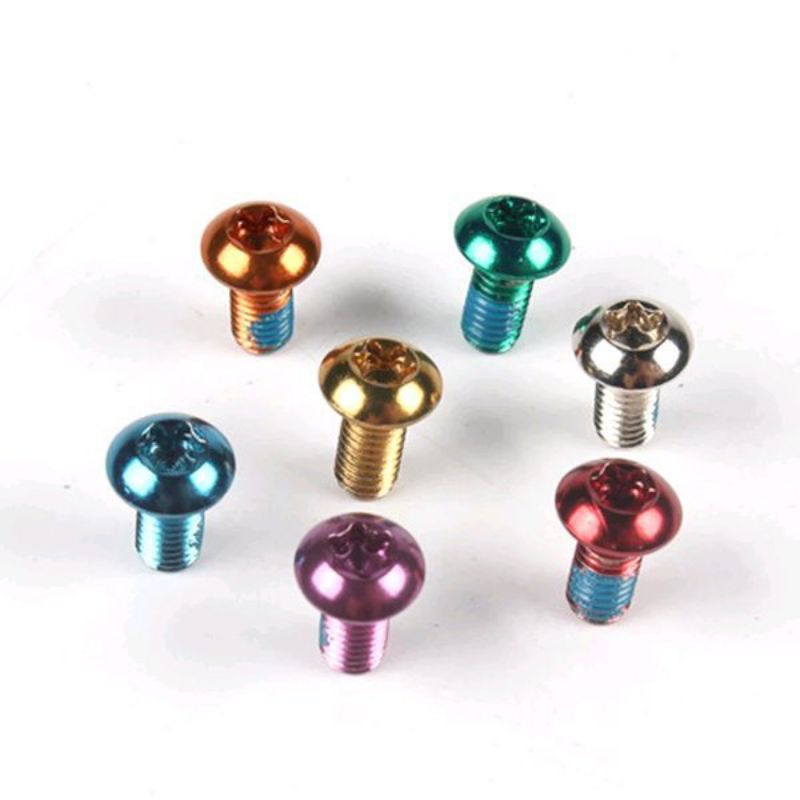 Baut Rotor Cakram M5 9MM warna warni, untuk semua jenis sepada yg memakai disk/cakram depan/belakang