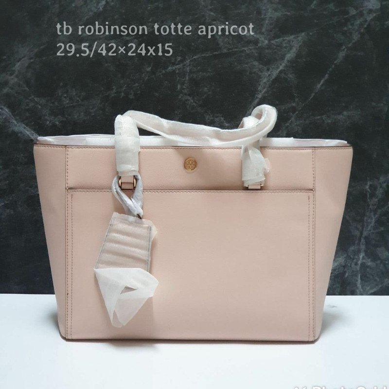 Tas Tory Burch ROBINSON SMAL TOTE APRICOT 
DB ORI