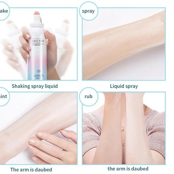 【TOPSELLER】 [COD/BAYAR DI TEMPAT] Spray Pemutih Kulit Korea - Maycreate Moizturizing Whitening Body