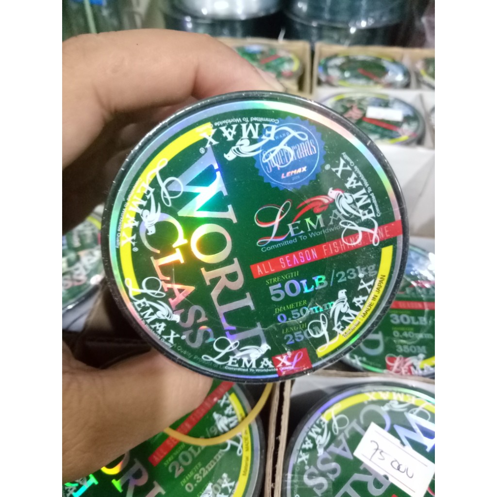 senar pancing lemax world class all season fishing line 12lb- 50lb