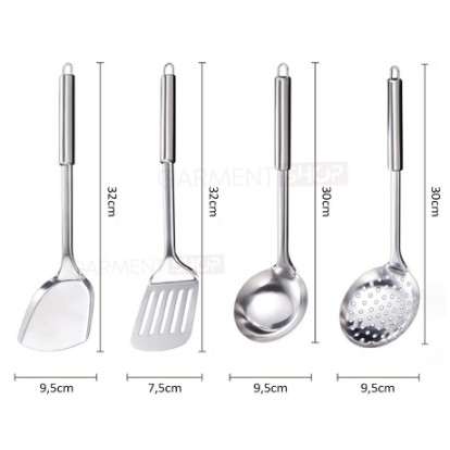 Spatula Set Isi 4pcs Spatula Sutil Stainless Steel