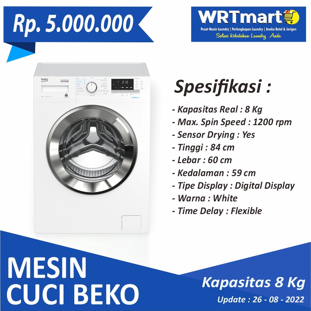 Jual Mesin Cuci Beko Kap. 8 Kg | Shopee Indonesia