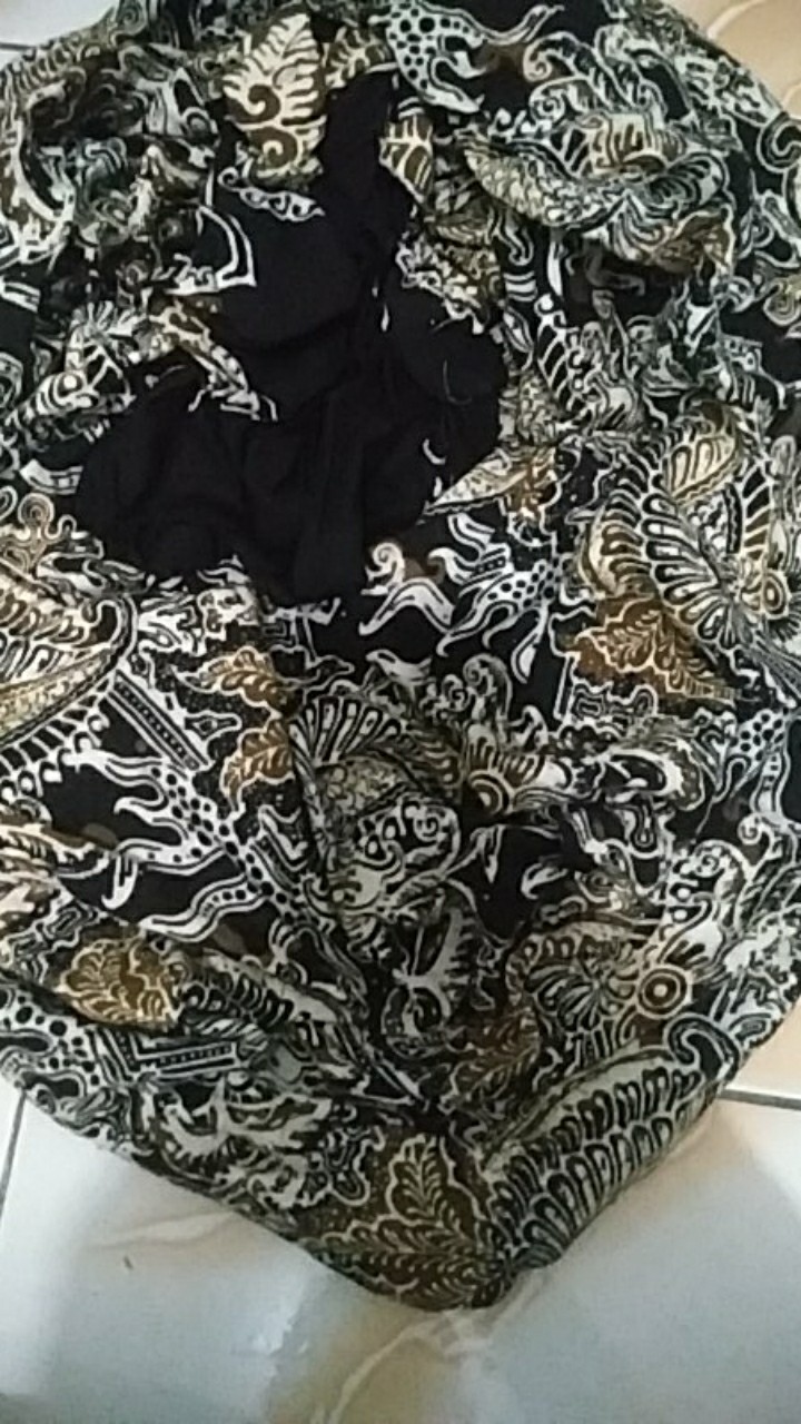 Gamis Batik Meisya Mix Coklat Qr-002