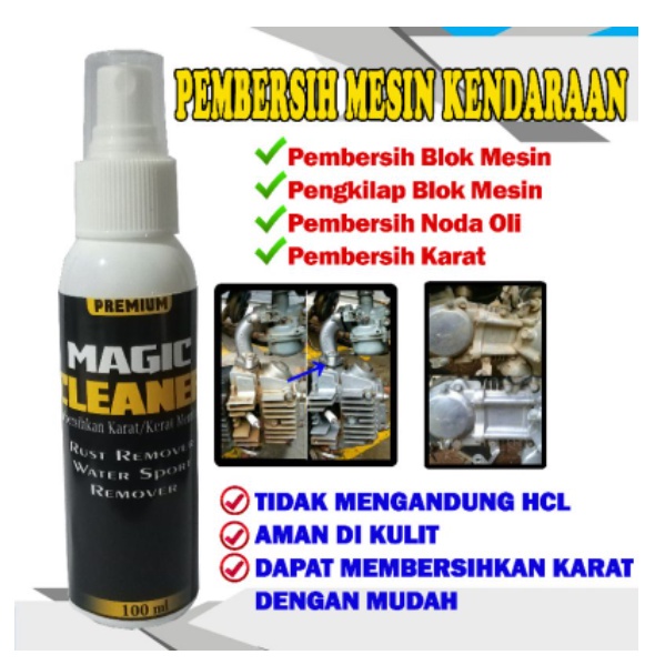 Pembersih Kerak Karat pada Mesin Motor dan Mobil Magic Cleaner Pembersih Blok Mesin