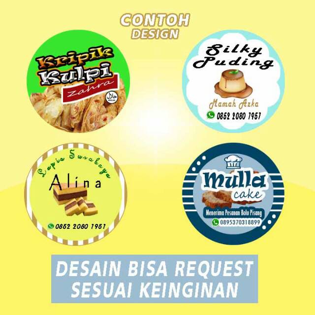 

Stiker label / stiker merk / stiker makanan / stiker custom / stiker bulat