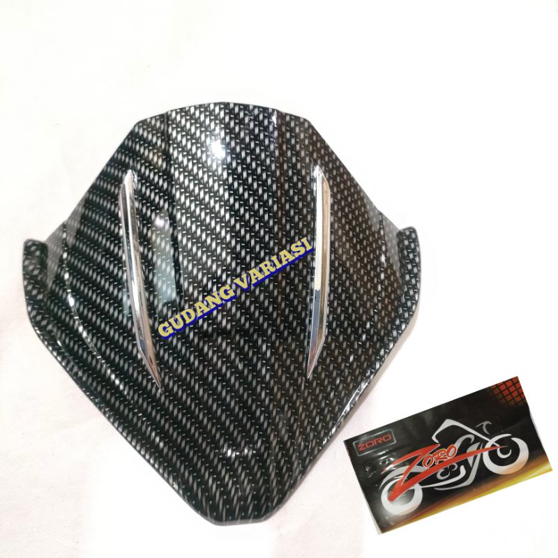 VISOR CARBON KARBON CELUP VARIO 150 FI NEW 3 DIMENSI