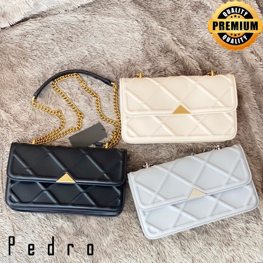tas wanita slempang import Pdro sling bag premium P029 | Pdr Waffle Shoulder Bag