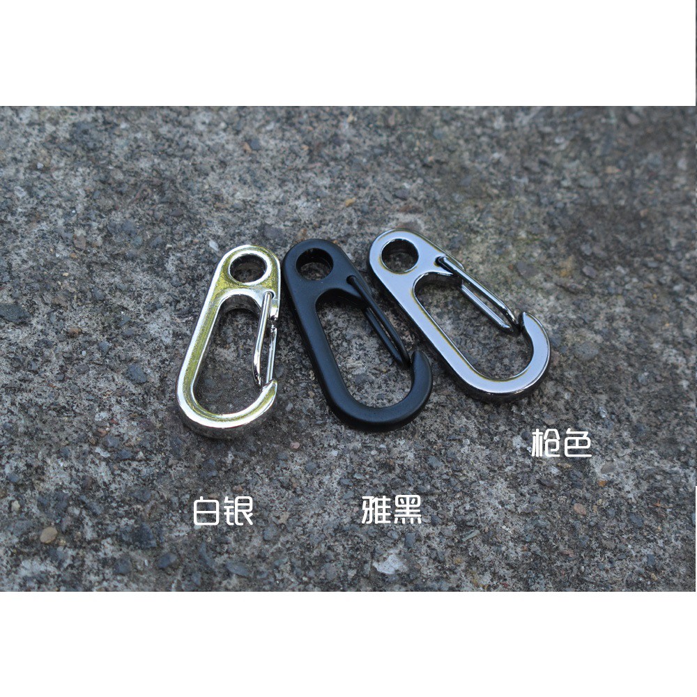 Agares Mini D-type Buckle Hanging Carabiner Keychain EDC Portable Tools / Alat Bantu Tali - B36