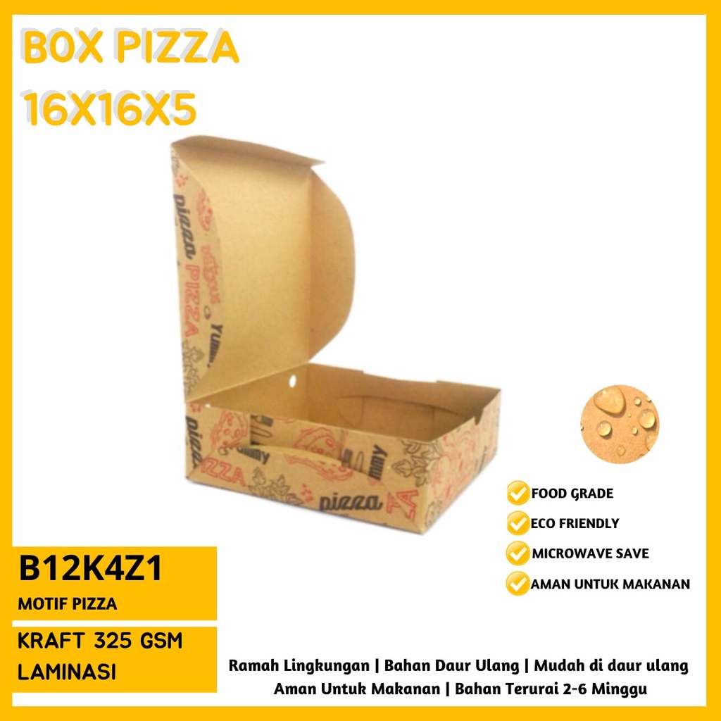 Dus Pizza 16X16X5 Bahan 325 Gsm (B12K4Z1-Laminasi)