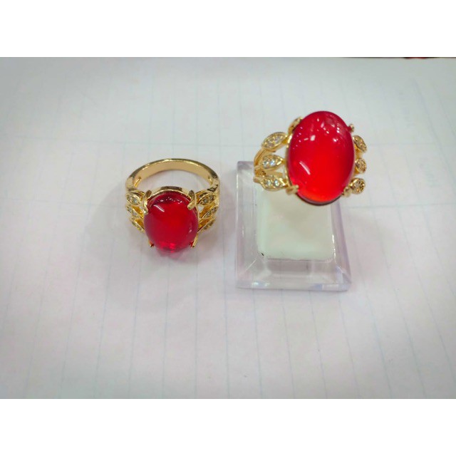 Cincin / cincin batu merah / cincin batu / yaxiya / xuping / lapisemas