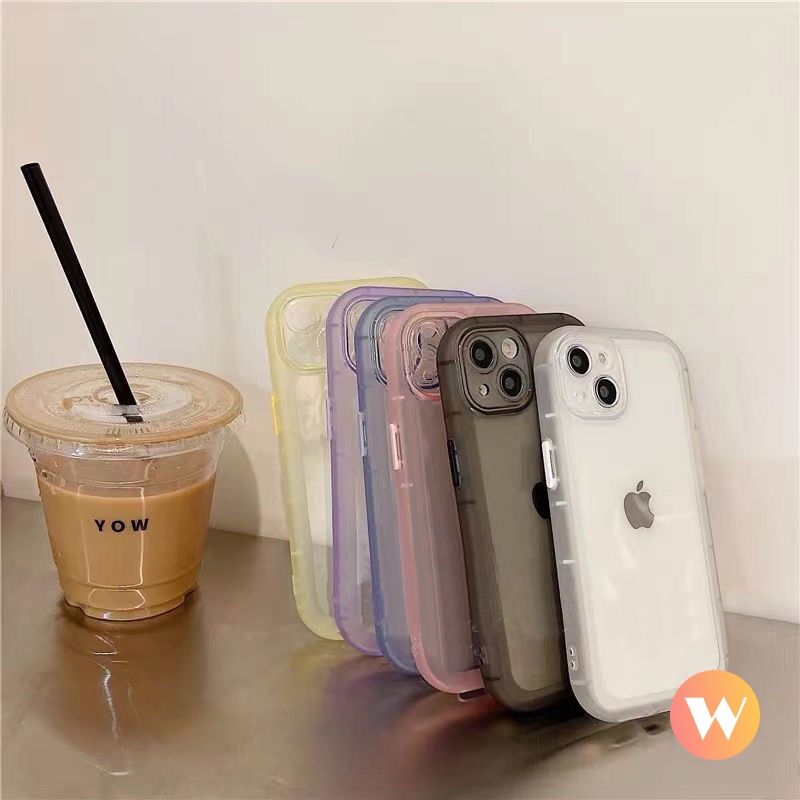 Soft Case Pelindung Lensa Bahan TPU Warna Permen Macaron Fluorescent Tahan Kotor Untuk IPhone XR Xs Max X 11 12 Pro Max