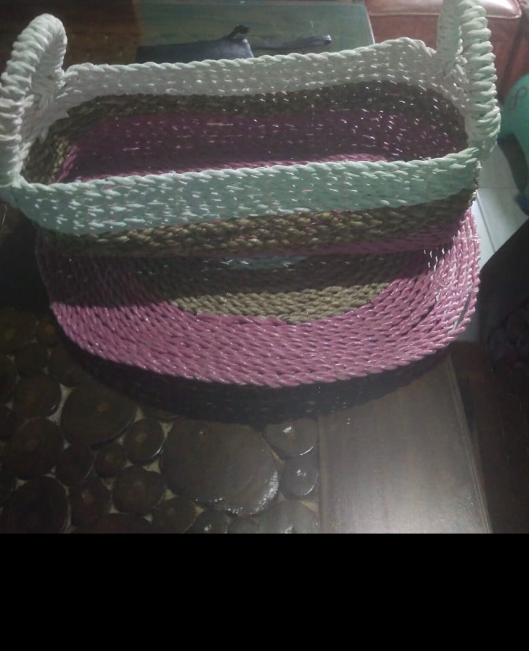 Keranjang Oval Seagrass / Cover Topless/tempat Aqua (1 Pcs)